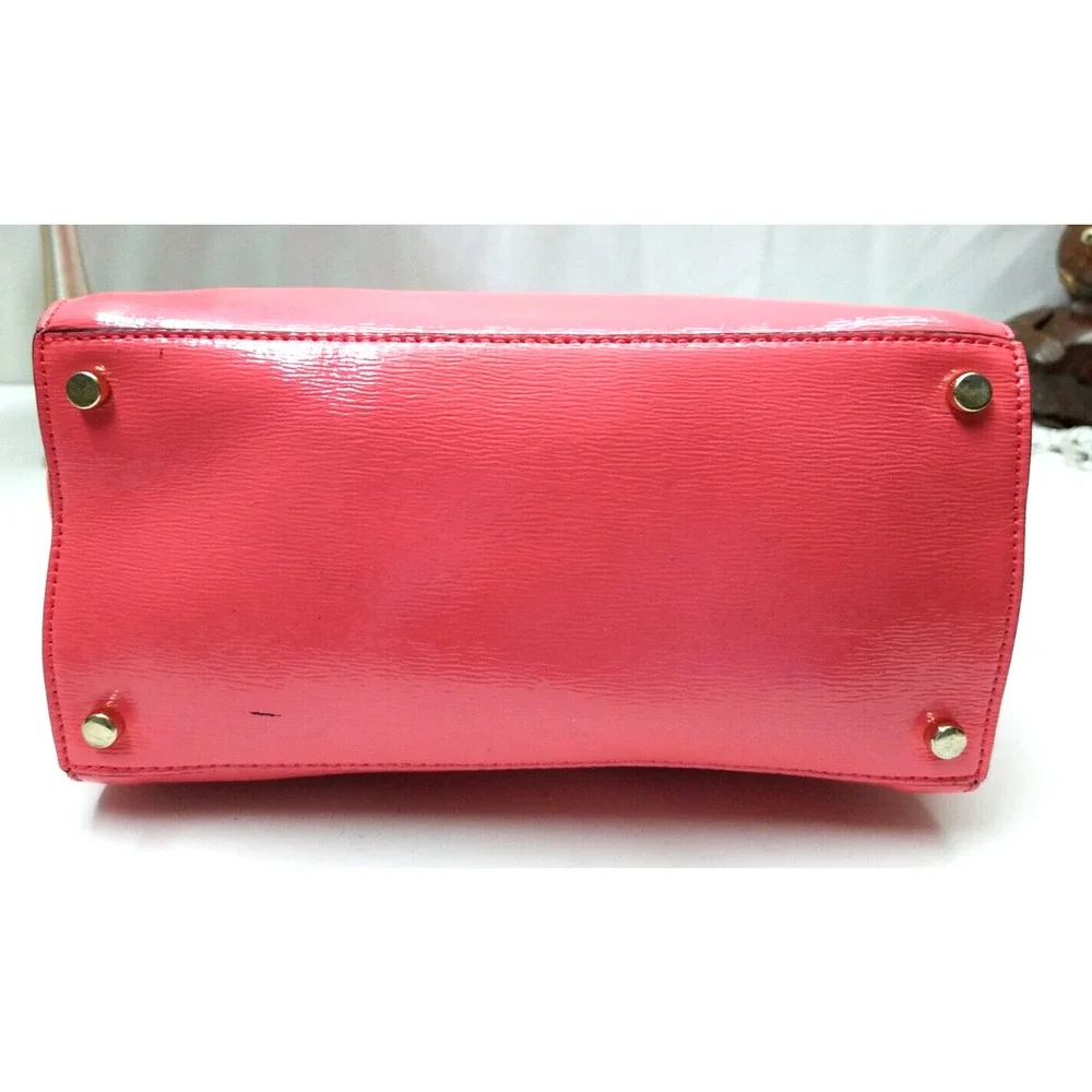 Kate Spade Beacon Court Jeanne Strawberry Red Patent Leather Top Handle Tote Bag